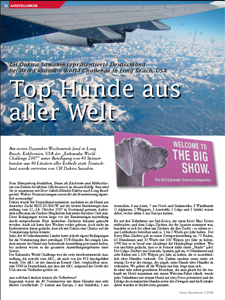 D.Hintzenberg-Freisleben: Bericht über die Teilnahme am Eukanuba World Challenge 2007, erschienen in "Unser Rassehund" Februar 2008